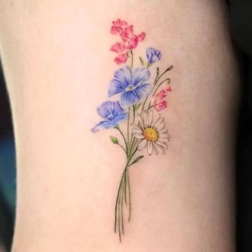 bloemen tatoeage